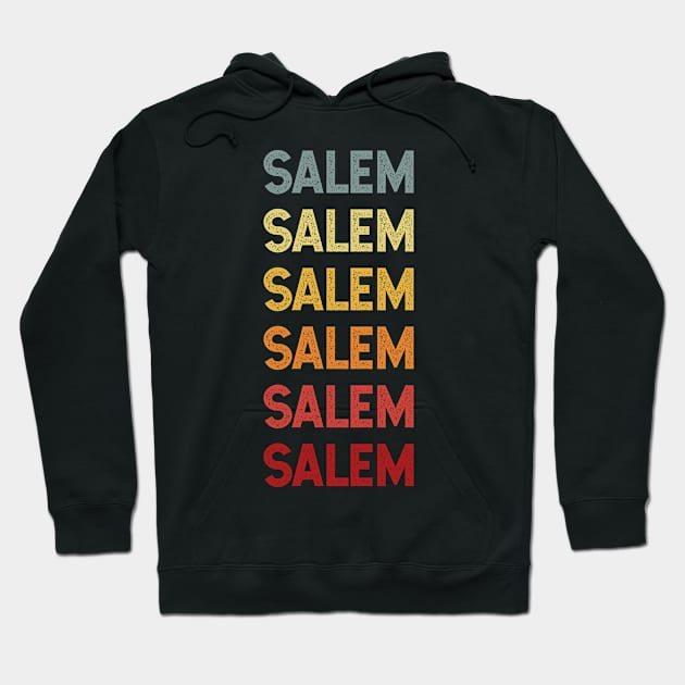 Salem Name Vintage Retro Gift Called Salem Hoodie by CoolDesignsDz